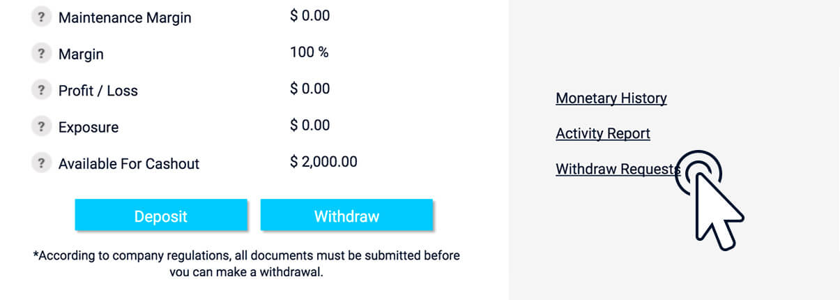 Click on Withdraw Requests